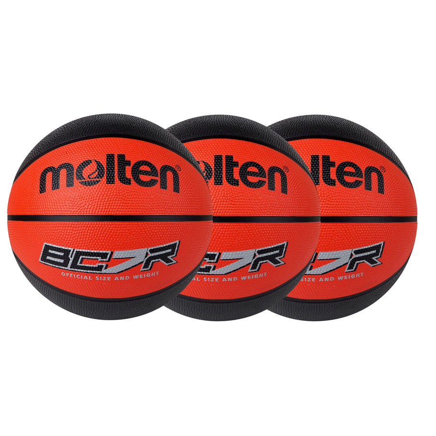 BCR2 Series Basketball - Black/Red - 3 Ball Pack