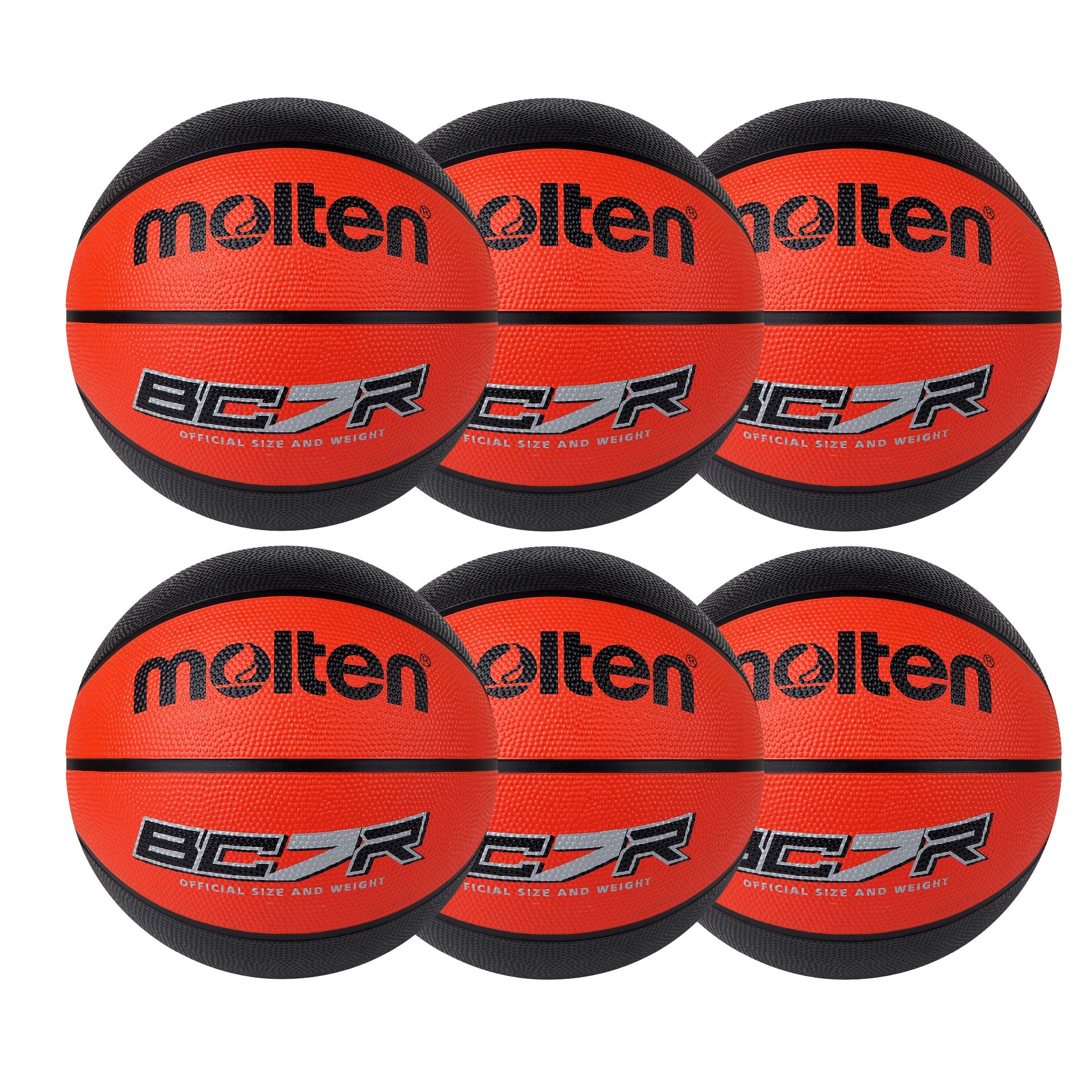 BCR2 Series Basketball - Black/Red - 6 Ball Pack