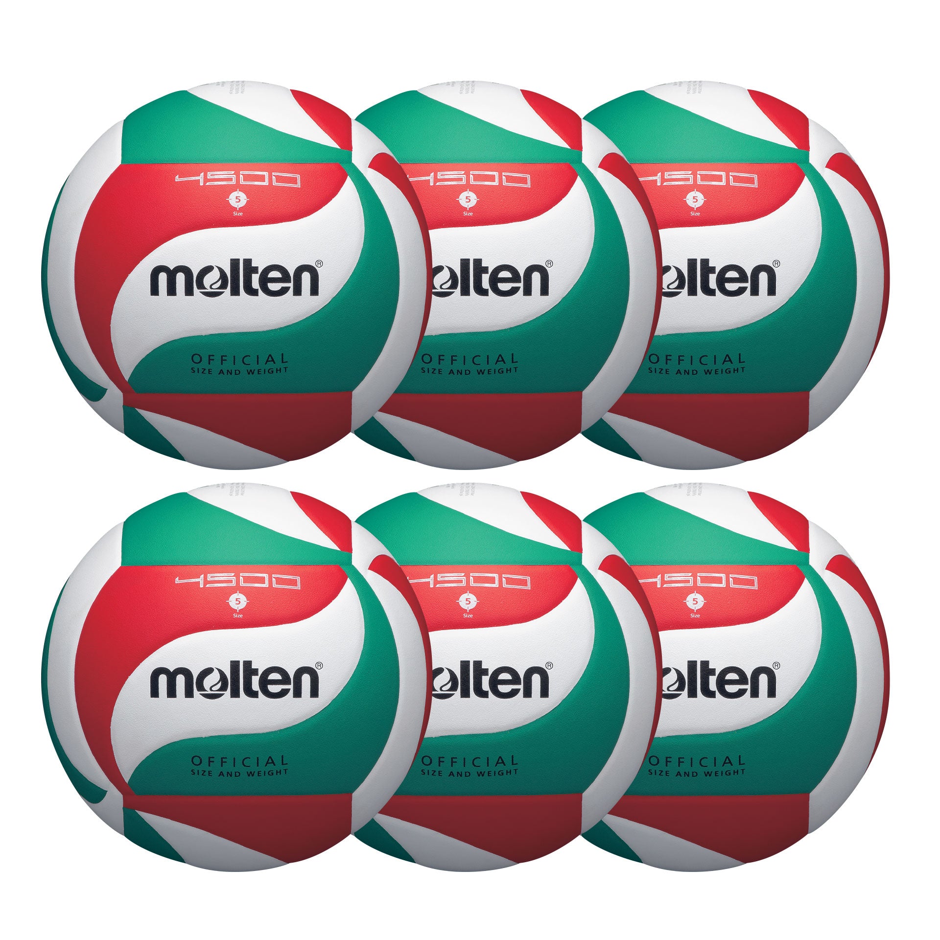 V5M4500 Indoor Volleyball - 6 Ball Pack